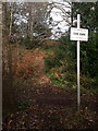 Bournemouth: warning sign on the edge of Meyrick Park