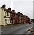 Long row of stone houses, Nantgarw Road, Caerphilly