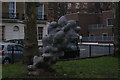 View of a rock sculpture in Goldrington Crescent Gardens