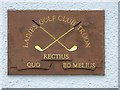 Troon Ladies Golf Club plaque