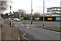 Zebra crossing on a hump, Nash Road, Newport