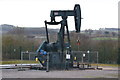 Nodding donkey pump at Goodworth Clatford oil well site