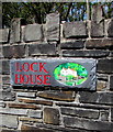 Lock House name sign and depiction, Tonna