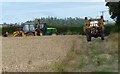 NU0939 : Farm machinery at Fenham-le-Moor by Mat Fascione