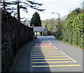 Towards a bend in the B4434 Llantwit Road, Llantwit, Neath