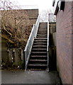 Metal steps up to Cwmbran Shopping Centre