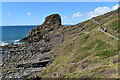 SM8518 : Pembrokeshire Coast Path south of Rickets Head by Simon Mortimer