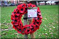 Poppy wreath, Stourport War Memorial Park, Stourport-on-Severn