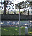 Moss House Cascades & Picnic Site direction & distance sign, Llantwit, Neath