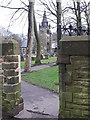 SE2133 : South-west entrance to Pudsey cemetery by Stephen Craven
