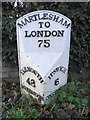 Replacement Milepost  by Main Road, Martlesham