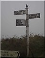 SW6736 : Old Direction Sign - Signpost by the B3286, Camborne Parish by Milestone Society