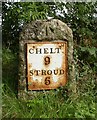 Old Milestone by the B4070, east of Sheepscombe