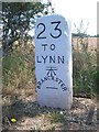 TF7843 : Old Milestone by the A149, east of Brancaster by CW Haines