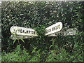 Old Direction Sign - Signpost by the B3186, Two Crosses