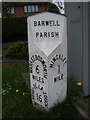 SP4395 : Old Milepost by the B4667, Ashby Road, Hinckley by J Higgins