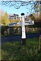 Old Direction Sign - Signpost by the B2169 crossroads