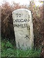 Old Milestone by the A475, east of Llanwnnen