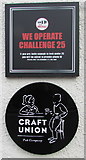 ST1586 : We Operate Challenge 25 notice on the wall of the Caerphilly Cwtch pub, Caerphilly by Jaggery