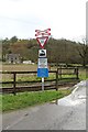 SN6479 : Warning signs at Capel Bangor station by Richard Hoare