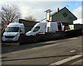 Two vans on a Bedwas corner