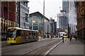 Trams on Lower Mosley Street