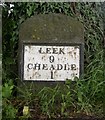 SK0044 : Old Milestone by the A522, south of Harewood Hall by Mike Faherty