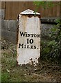 Old Milepost by the B3354, Winchester Road, north of Botley