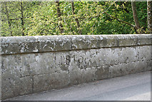 SX8088 : Old Bridge Marker by the B3212, Steps Bridge, River Teign by A Rosevear