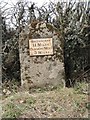 Old Milestone by the B4363, Kinlet Bank, near Baveney Wood