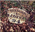 Old Milestone by the A12, north east of Yoxford