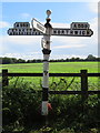 Old Direction Sign - Signpost by the A559, Northwich Road, Frandley