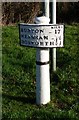 Old Milepost by Bosworth Road, Market Bosworth Parish