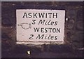 Old Milestone by Weston Lane, Otley Parish