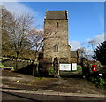 ST1789 : Entrance to St Barrwg's Church, Bedwas by Jaggery