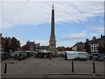 SE3171 : Ripon Market Place & Obelisk by Stephen Armstrong