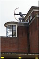 TQ2789 : East Finchley station: the archer sculpture by Christopher Hilton