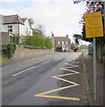 Zigzag markings on the A4230 Main Road, Cadoxton, Neath