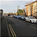 West along Claude Road, Caerphilly