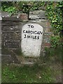 Old Milestone by the B4570, Cawrence, Llangoedmor Parish