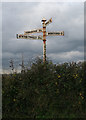 Old Direction Sign - Signpost by Gammaton Moor Cross, Weare Giffard Parish