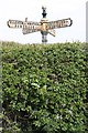 Old Direction Sign - Signpost by Meadow End, Soudley, Hinstock Parish