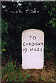 Old Milestone by the A487, Castell-Pigyn, Llanarth Parish