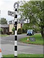 Old Direction Sign - Signpost by Blennerhasset village green