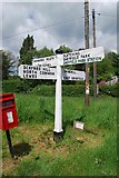 TQ3825 : Old Direction Sign - Signpost by Crossways, Horsted Keynes Parish by K Sharp