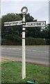 Old Direction Sign - Signpost by the B6028, Faussett Hill, Lower Hardres Parish