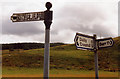 Old Direction sign - Signpost by Milton Bridge, Glenginnet Road, Barr Parish