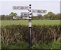 Old Direction Sign - Signpost by Hoo Green Lane, Knutsford Parish