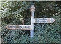 ST2142 : Old Direction Sign - Signpost by Sowden Hill, Stogursey Parish by Milestone Society