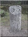 NO2192 : Old Milestone by the A93, Alltcailleach Forest, Crathie and Braemar Parish by Milestone Society